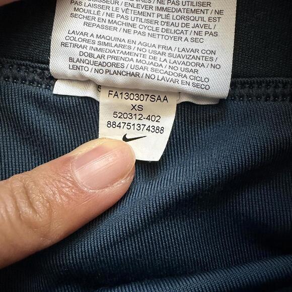 Nike Dri-Fit Skort Skirt Compression Shorts Low Waist Blue Women's Size XS - Picture 5 of 5